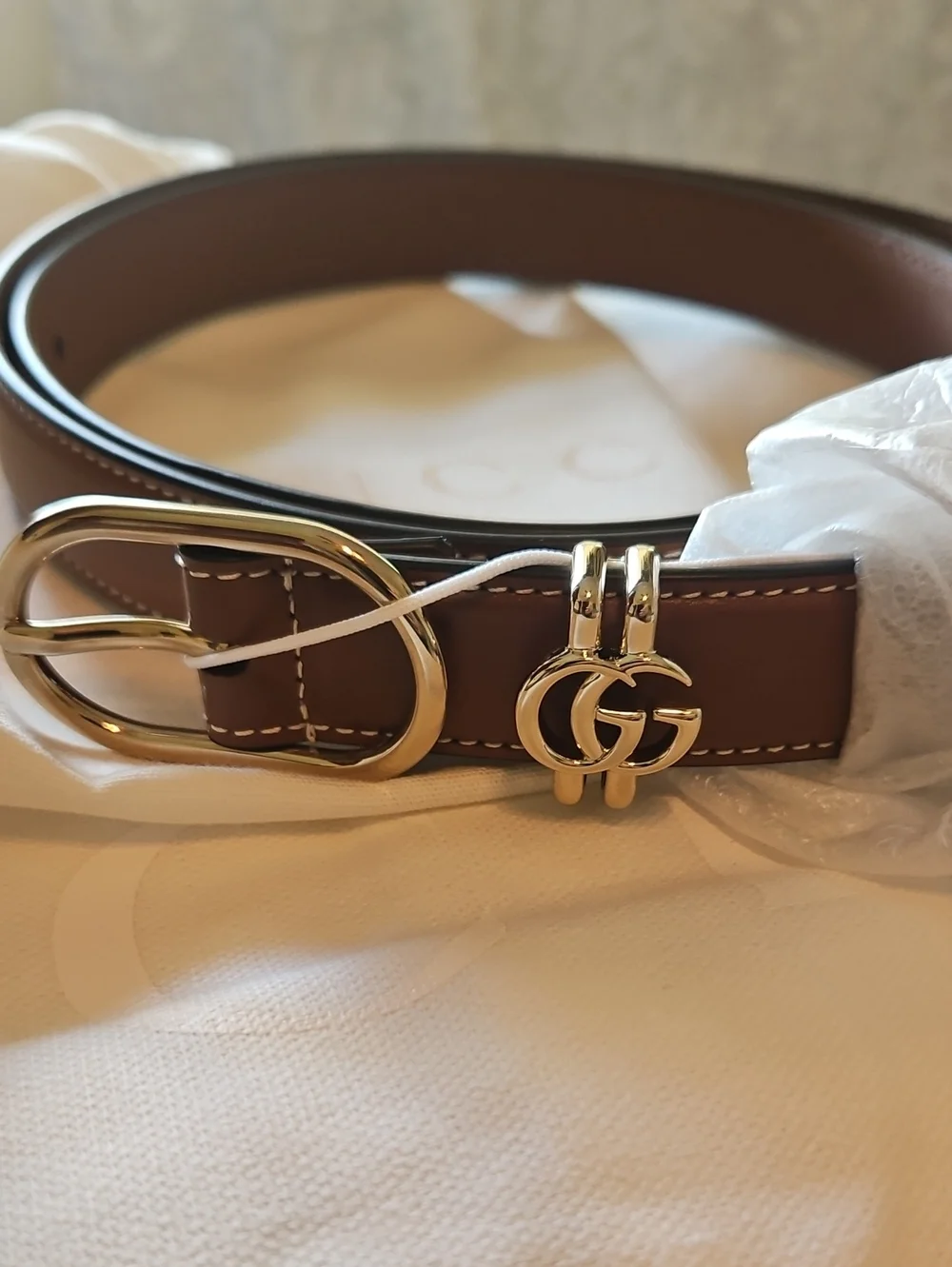 Brand new Gucci Double G Belt with tags, Box Dustbag and Tote Bag
